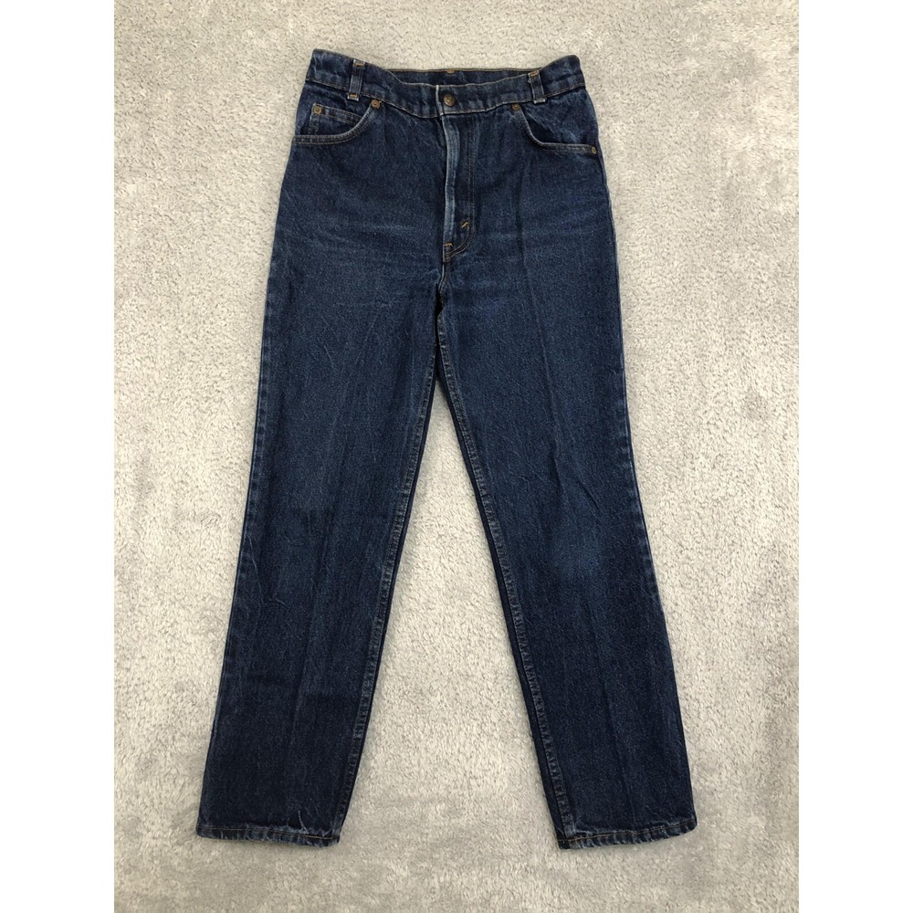 Levi's Jeans Orange Tab White Label Women's 27x27 Vintage 70's Snap Zip Blue